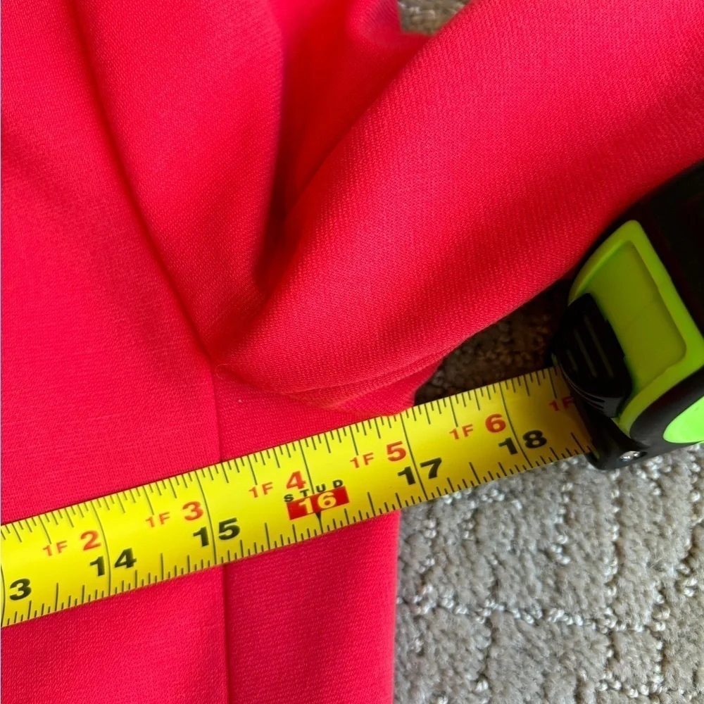 NEW Halogen Fitted Blazer Hidden Buttons Pink Hibiscus Polyester Women's Size 6 - Picture 13 of 16